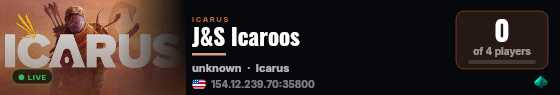 J&S Icaroos live status badge