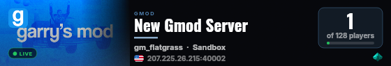 New Gmod Server live status badge
