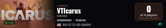 VTIcarus live status badge