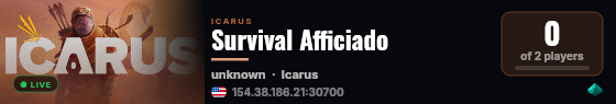 Survival Afficiado live status badge