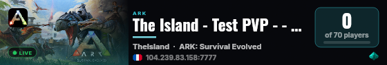 The Island - Test PVP - - (v361.7) live status badge