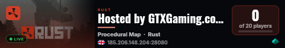 Hosted by GTXGaming.co.uk live status badge