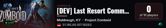 [DEV] Last Resort Community live status badge