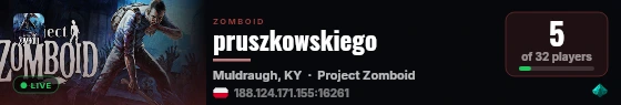 pruszkowskiego live status badge