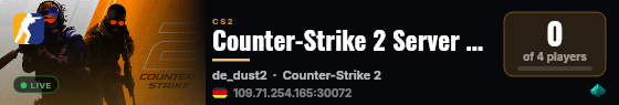 Counter-Strike 2 Server by emeraldhost.de live status badge