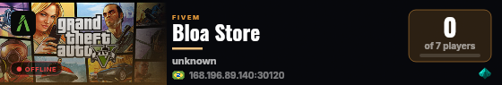 Bloa Store live status badge