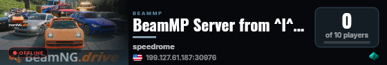 BeamMP Server from ^l^dPedalHost live status badge