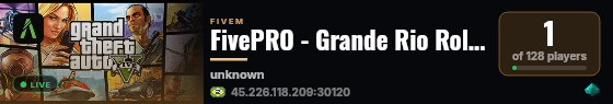 FivePRO - Grande Rio Roleplay live status badge