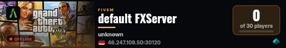default FXServer live status badge