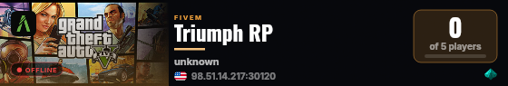 Triumph RP live status badge