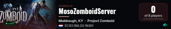 MosoZomboidServer live status badge