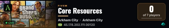 Core Resources live status badge