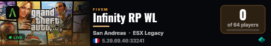 Infinity RP WL live status badge