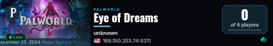 Eye of Dreams live status badge