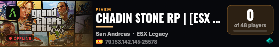 CHADIN STONE RP | [ESX Legacy] live status badge