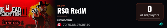 RSG RedM live status badge