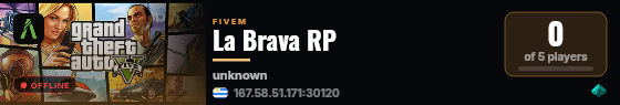 La Brava RP live status badge