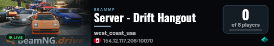 Server - Drift Hangout live status badge
