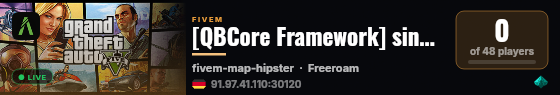 [QBCore Framework] singleplayer RL live status badge