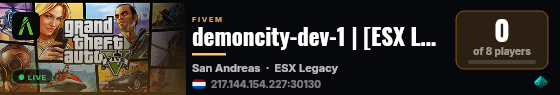 demoncity-dev-1 | [ESX Legacy] live status badge