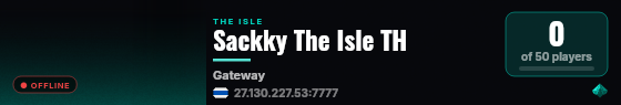 Sackky The Isle TH live status badge