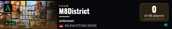 M8District live status badge