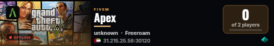 Apex live status badge