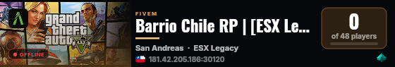 Barrio Chile RP | [ESX Legacy] live status badge
