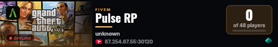 Pulse RP live status badge
