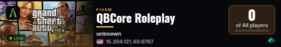 QBCore Roleplay live status badge