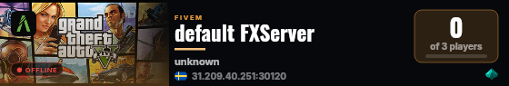 default FXServer live status badge