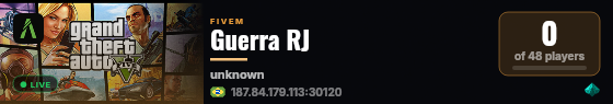 Guerra RJ live status badge