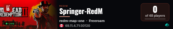 Springer-RedM live status badge