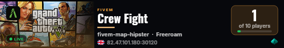 Crew Fight live status badge