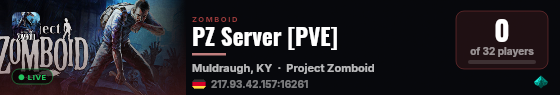 PZ Server [PVE] live status badge
