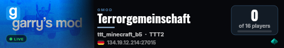 Terrorgemeinschaft live status badge