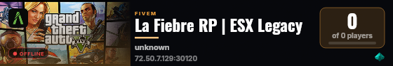 La Fiebre RP | ESX Legacy live status badge