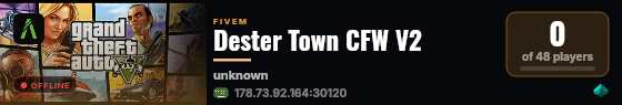 Dester Town CFW V2 live status badge