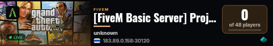 [FiveM Basic Server] Project Odyssey live status badge