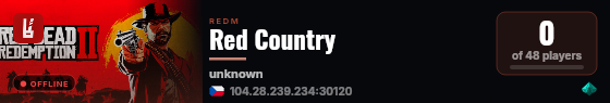 Red Country live status badge