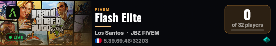 Flash Elite live status badge