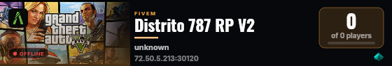Distrito 787 RP V2 live status badge