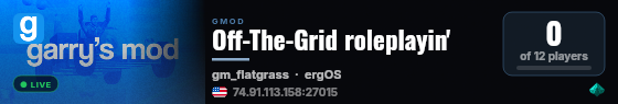 Off-The-Grid roleplayin' live status badge