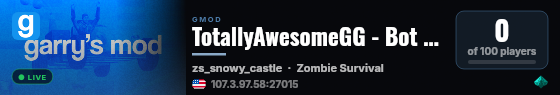 TotallyAwesomeGG - Bot ZOMBIES On Vanilla ZS live status badge