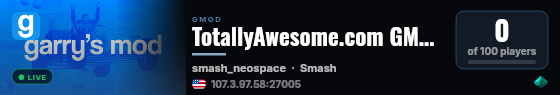 TotallyAwesome.com GMOD SMASH - SHOP, Pluggins, And More! live status badge