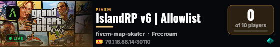 IslandRP v6 | Allowlist live status badge