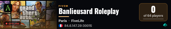 Banlieusard Roleplay live status badge