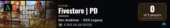 Fivestore | PD live status badge