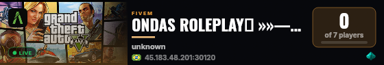 ONDAS ROLEPLAY💙 »»————-　LIBERDADE NO SEU RP É AQUI————-««💙   live status badge