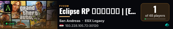 Eclipse RP الكسوف | [ESX Legacy] live status badge